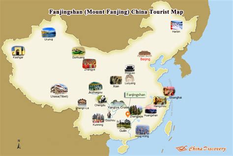 Fanjingshan Tourist Map, Fanjingshan Attractions Map