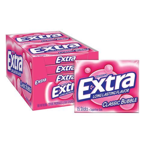 Extra Classic Bubble Gum Slim Pack | Nassau Candy