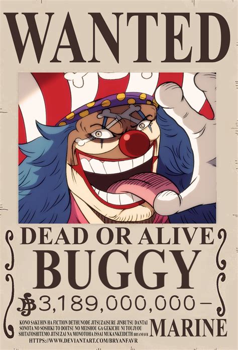 Buggy WANTED (One Piece Ch. 1058) by bryanfavr on DeviantArt