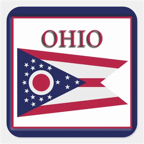 Ohio State Flag Design Sticker | Zazzle