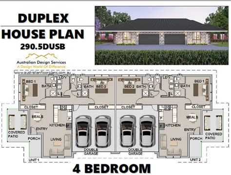 Duplex Design House Plans 4 Bed Duplex Design Modern Duplex 2 Family ...