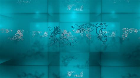 Download Pattern Flower Abstract Turquoise HD Wallpaper