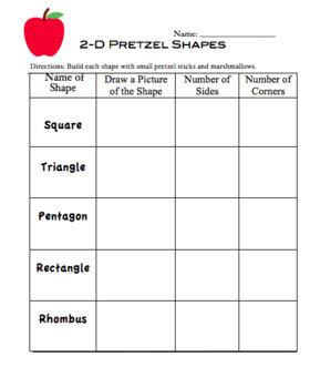 2D Pretzel Shapes by Miss Make a Difference | TPT