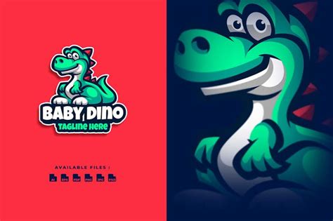 Baby Dino Cartoon logo by Blankids on Envato Elements