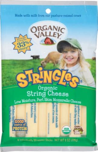 Organic Valley® Organic Low-Moisture Part-Skim Mozzarella Cheese Sticks, 8 ct. / 1 oz each ...