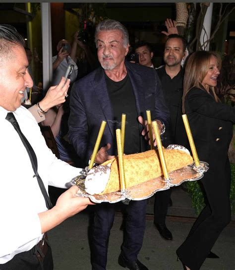 Sylvester Stallone Treated Massive Cannoli While Rocky Song Plays