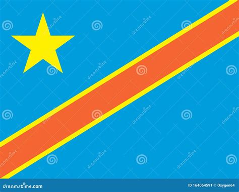 Democratic Republic of the Congo Officially Flag Stock Vector - Illustration of democratic ...