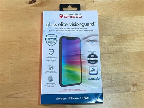 ZAGG InvisibleShield Glass Elite VisionGuard+ anti-bacterial screen ...