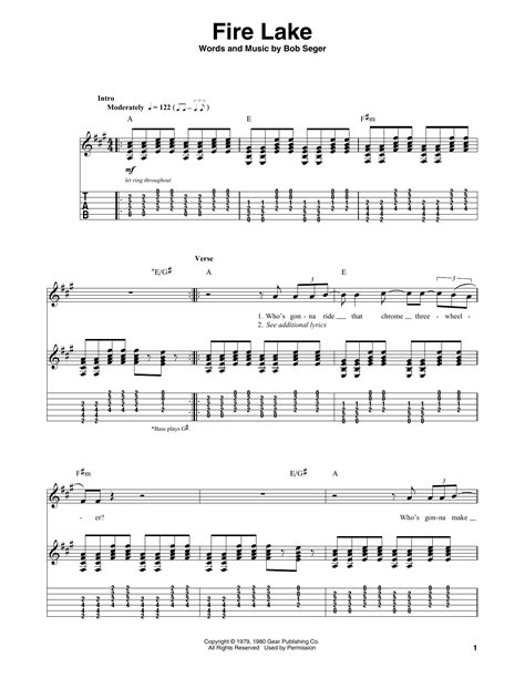 Fire Lake by Bob Seger - Guitar Tab Play-Along - Guitar Instructor