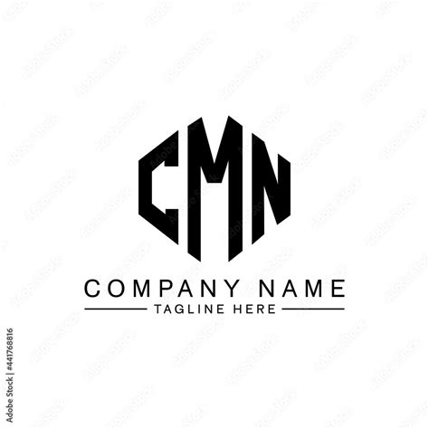 CMN letter logo design with polygon shape. CMN polygon logo monogram ...