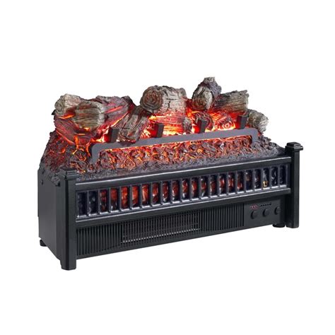 Pleasant Hearth 23-in W 4,600-BTU Black Electric Fireplace Logs with ...