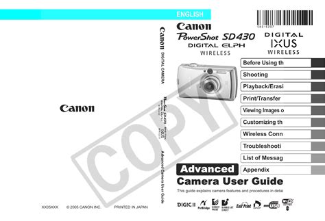 User manual Canon IXUS (English - 147 pages)