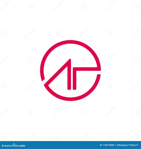 Abstract Letter Ar Circle Geometric Line Design Symbol Logo Vector Stock Vector - Illustration ...