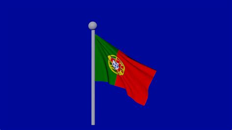 Portugal flag animation 10447180 Stock Video at Vecteezy