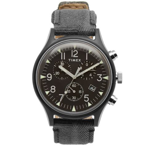 Timex MK1 SST Chronograph Steel Watch Black & Black | END.