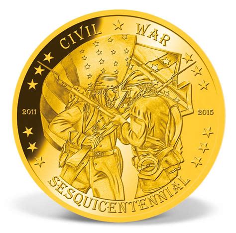 Heroes and Flags of the Civil War Commemorative Coin | Gold-Layered ...