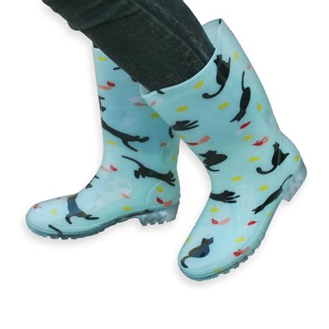 Cat Rain Boots for Women | ... crystal jelly female rainboots rain ...