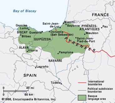 French Basque Map