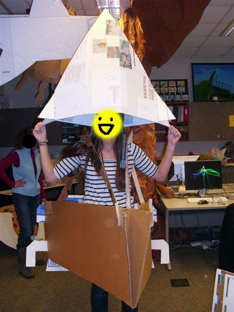 Fun and Easy-to-Make Cardboard Sail Boat Costume! | Scary halloween decorations, Halloween yard ...