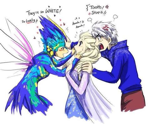 Tooth STOP!! - Elsa & Jack Frost Photo (36851551) - Fanpop