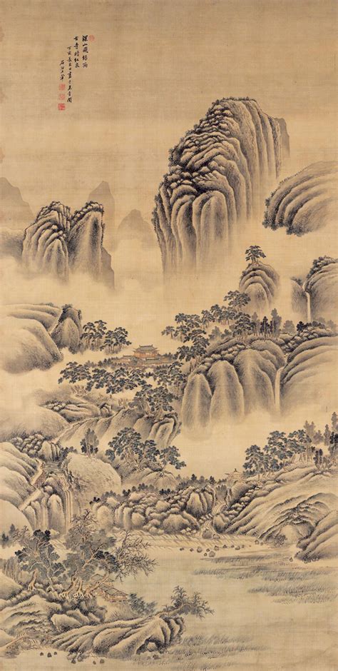 Wang Hui: Ancient Temple in the Mountains | Chinese Art Gallery | China ...