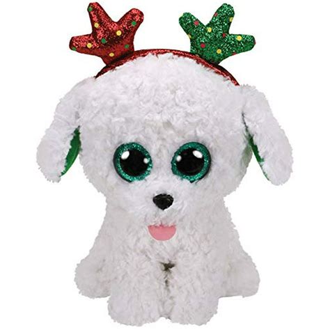 TY Beanie Boos -Sugar 2019 Christmas Dog (Glitter Eyes) Small 6" Plush - Walmart.com - Walmart.com