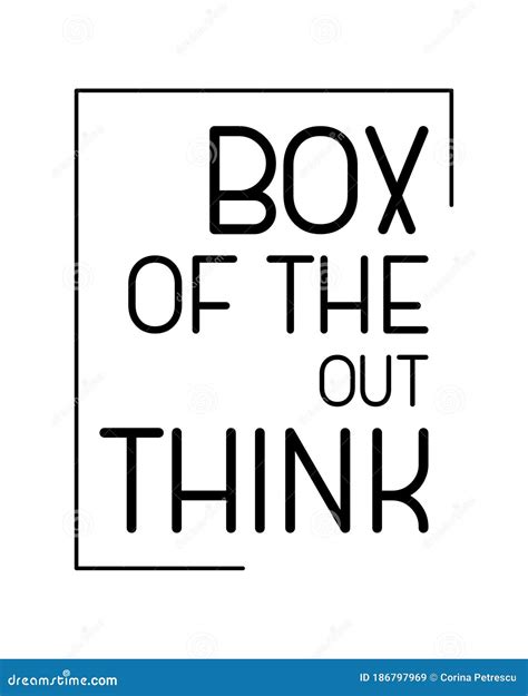 Think out of the box. stock vector. Illustration of motivation - 186797969