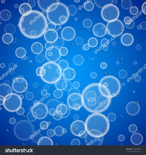 Cartoon Bubbles Water On Blue Background: เวกเตอร์สต็อก (ปลอดค่า ...