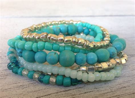 Turquoise beaded bracelet