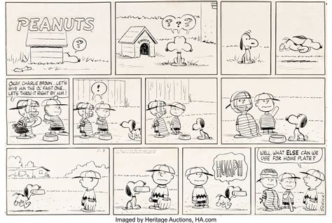 Charles Schulz Peanuts Sunday Comic Strip Charlie Brown and Snoopy | Lot #94164 | Heritage Auctions