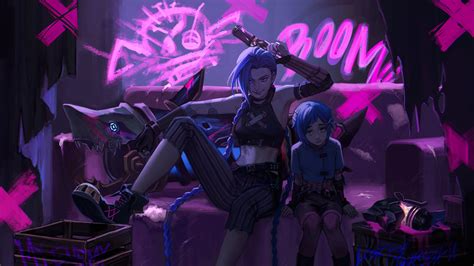 Arcane Jinx 4K #4731e Wallpaper PC Desktop