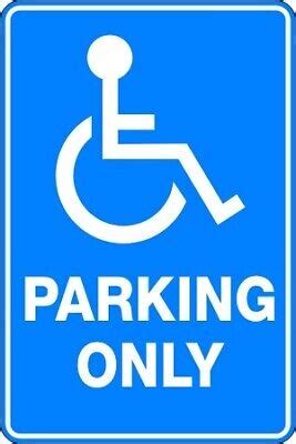 HANDICAP PARKING ONLY - SELF ADHESIVE STICKER / DECAL / SIGN | HEALTH & SAFETY | eBay