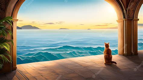 Premium AI Image | cat in paradise