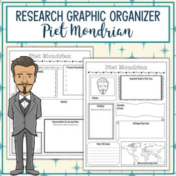 Piet Mondrian Biography Research Graphic Organizer | TPT