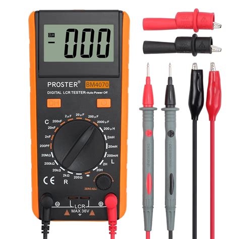 Amazon.com: Proster LCR Meter LCR Multimeter Tester for Capacitance Resistance Inductance ...