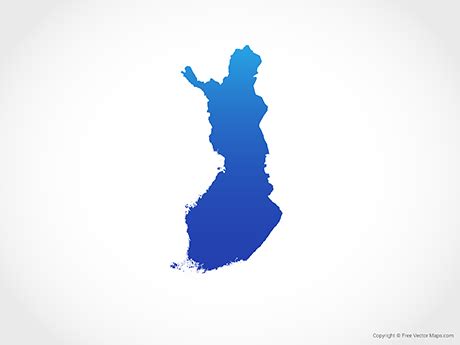 Vector Map of Finland - Blue | Free Vector Maps