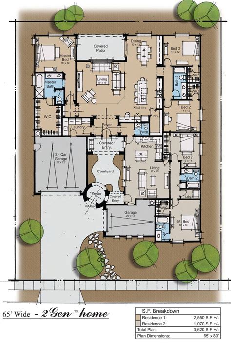 Multigenerational Homes Floor Plans – homeplan.one