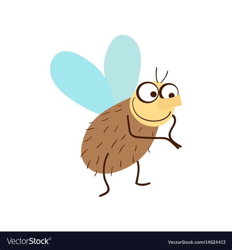 Funny fly cartoon Royalty Free Vector Image - VectorStock