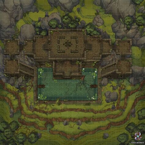 Forest Temple Entrance, Public 30x30 | Dr. Mapzo | Fantasy map, Forest ...