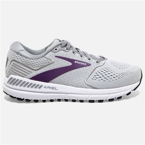 Brooks Women's Ariel 20 Grey & Purple | Laurie's Shoes