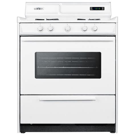 Summit 30 in. 3.7 cu. ft. Oven Freestanding Natural Gas Range with 4 ...