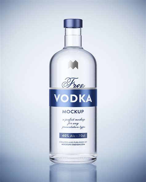 Free vodka bottle mockup - Mockups Design