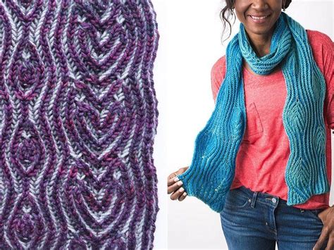 Feminine Brioche Knitting Scarves with Free Patterns | Free knitting ...