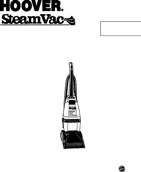 Hoover Vacuum Cleaner SteamVac User Guide | ManualsOnline.com