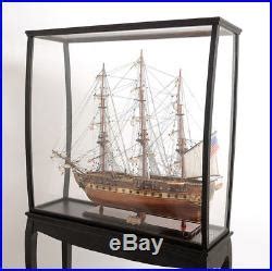 XL Wood Tall Ship Model Boat Display Case Cabinet Stand with Legs New ...