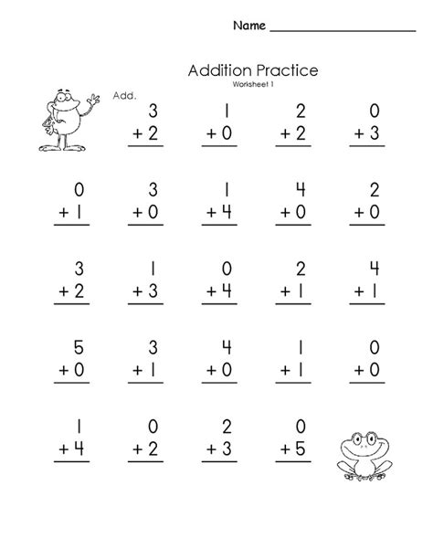 Math Printable Worksheets Kindergarten