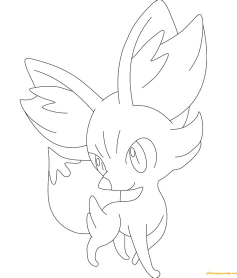 Fennekin Pokemon Coloring Page - Free Coloring Pages Online