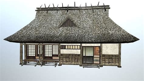 3D model Traditional japanese house VR / AR / low-poly animated | CGTrader