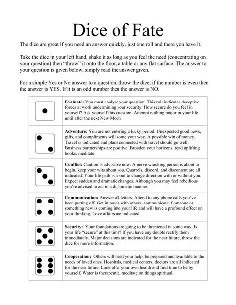 Simple Dice Divination for Future Telling