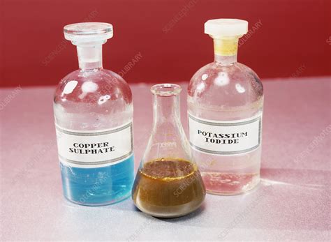 Copper (I) iodide precipitate - Stock Image - A500/0573 - Science Photo ...